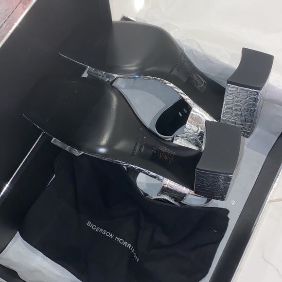 SIGERSON Morrison Carmel silver sandal - Picture 3 of 6